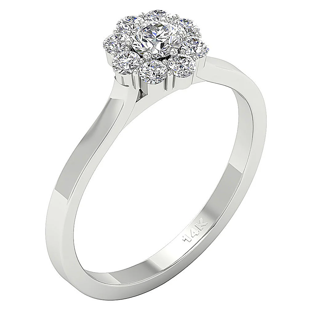 The Jream Classsic Solitaire Engagement Round Diamond Ring 14K Solid Gold 8.30 mm - Image 2
