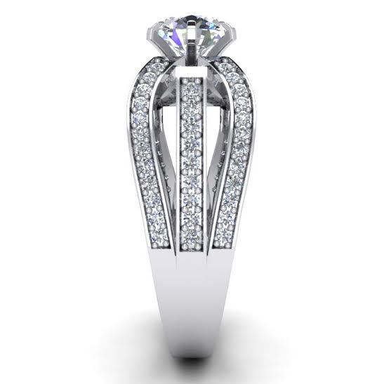 The Jrue Solitaire Engagement Ring Natural Diamond 14K Gold 6.30 mm - Image 2
