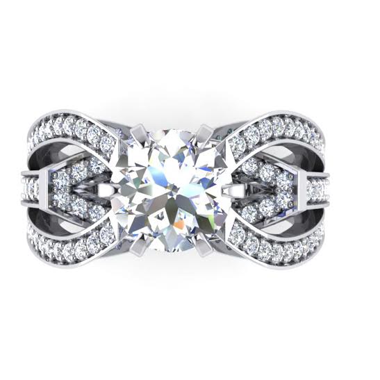 The Jrue Solitaire Engagement Ring Natural Diamond 14K Gold 6.30 mm - Image 4