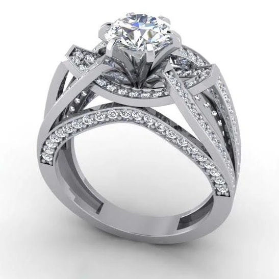 The Jrue Solitaire Engagement Ring Natural Diamond 14K Gold 6.30 mm - Image 5