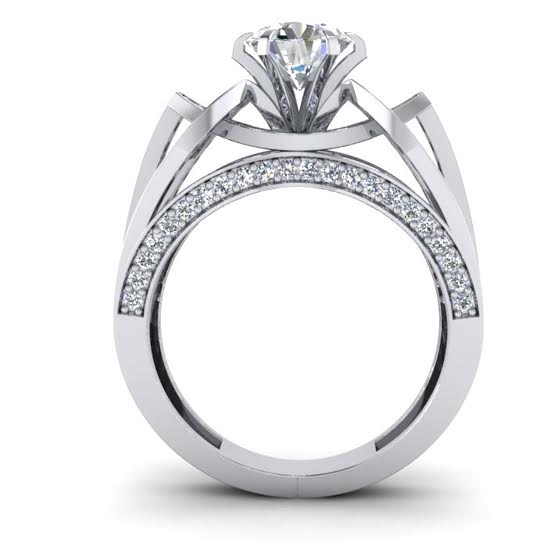The Jrue Solitaire Engagement Ring Natural Diamond 14K Gold 6.30 mm - Image 6