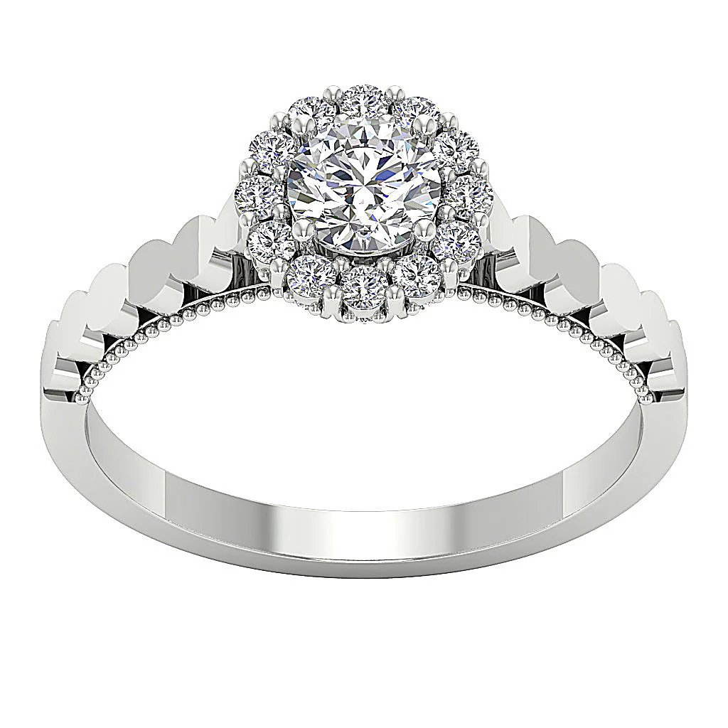 The Juniper Round Diamond 14k Rose Gold Solitaire Engagement Ring For Women - Image 4