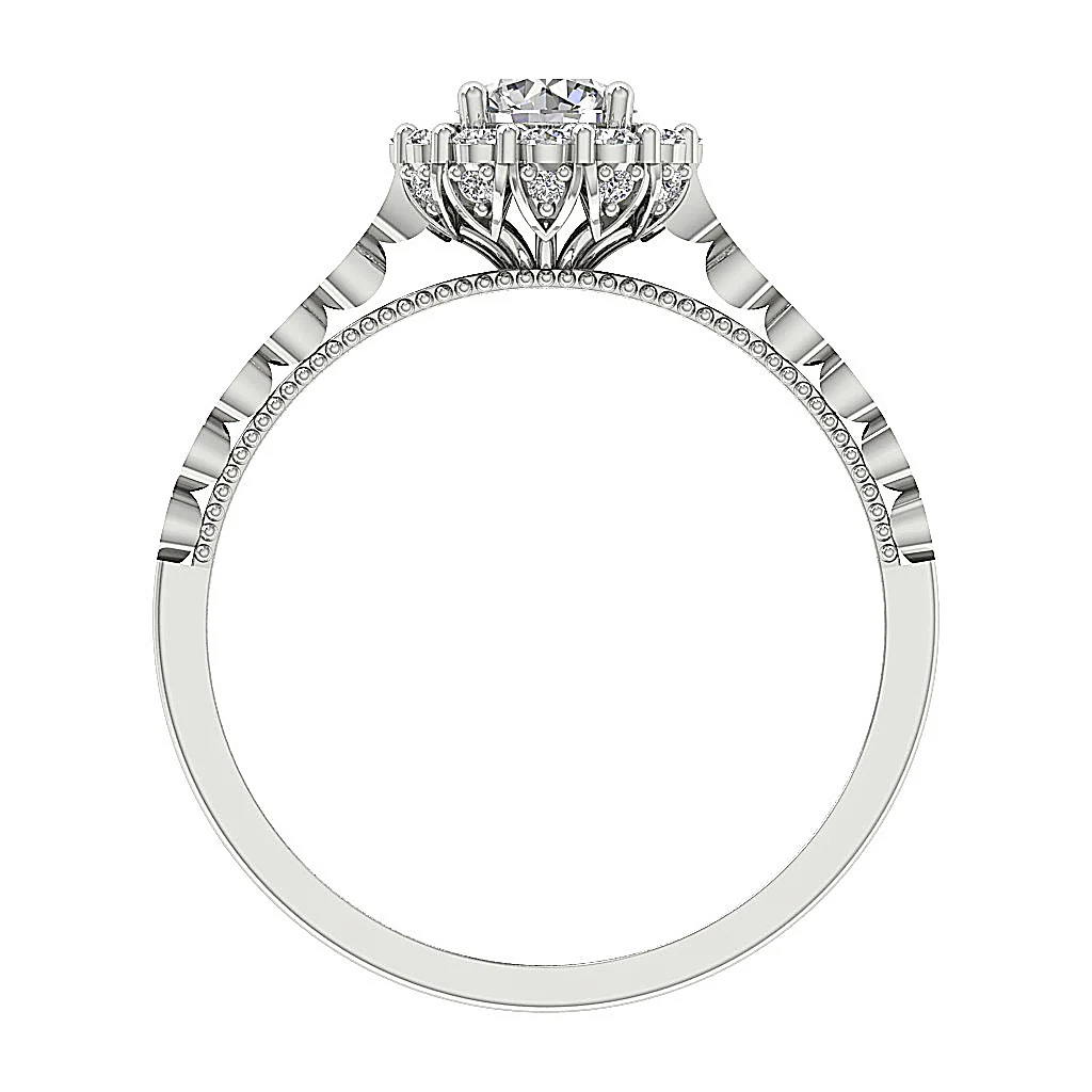 The Juniper Round Diamond 14k Rose Gold Solitaire Engagement Ring For Women - Image 5