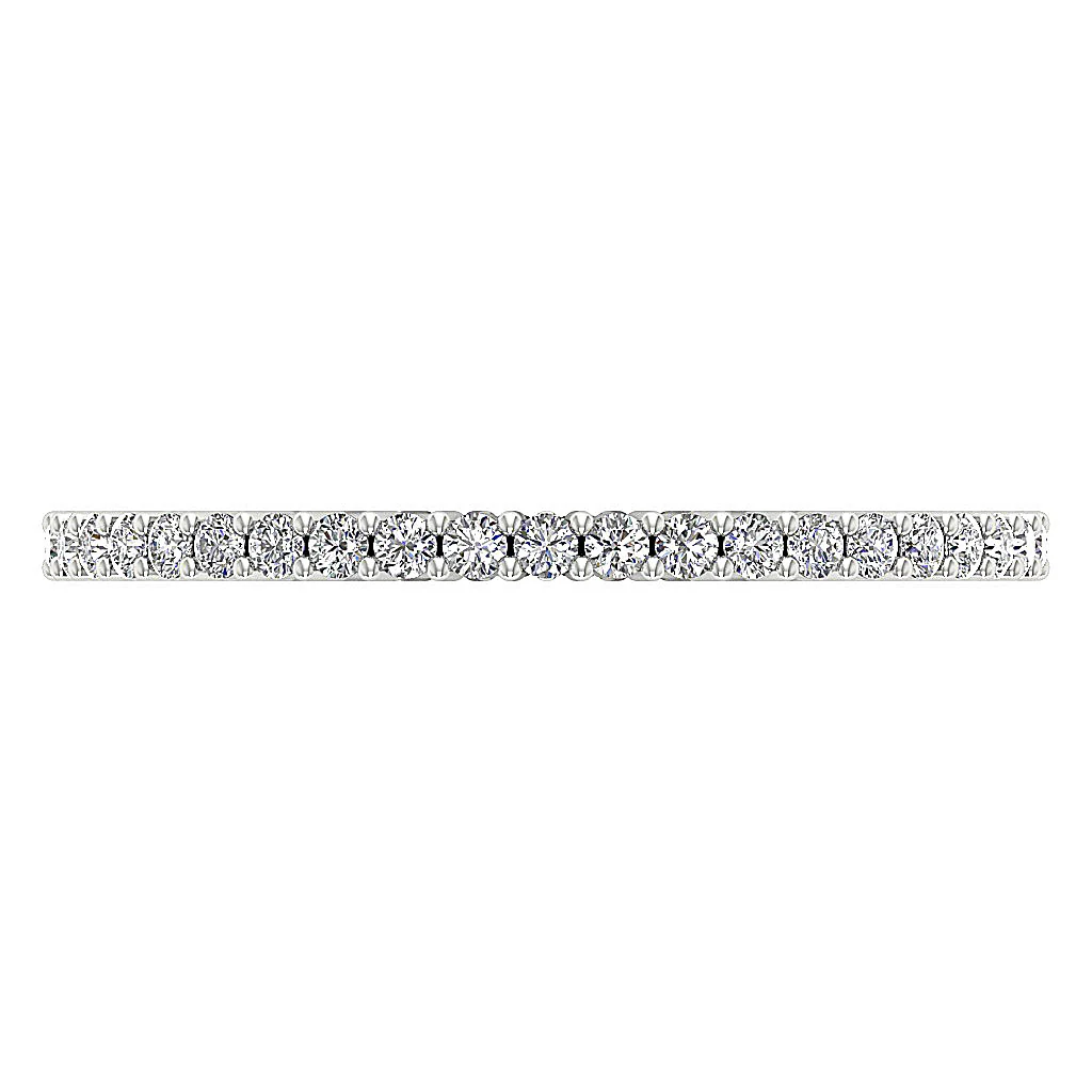 The Kade Elegant Prong Set Genuine Diamond 14K White Gold Full Eternity Wedding Ring - Image 5