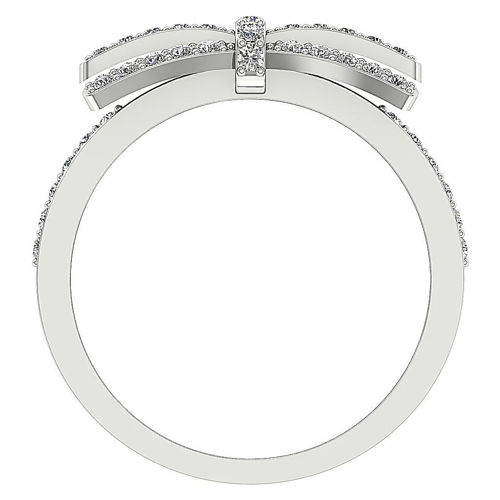 The Kahlani Anniversary Wedding Ring Round Brilliant Cut Diamond 14K Solid Gold - Image 4