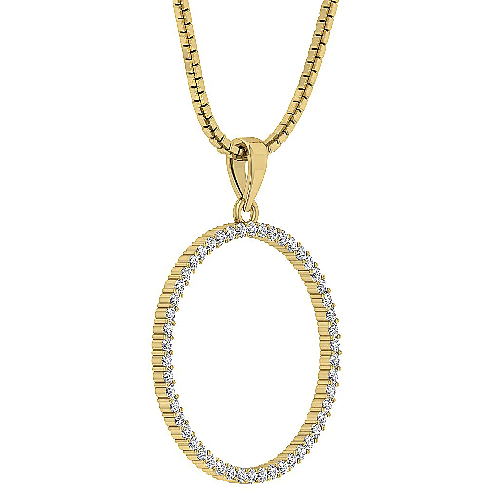 The Kairo Natural Diamond Appraisal 14k Solid White Gold Circle Pendant Necklace With Chain - Image 8
