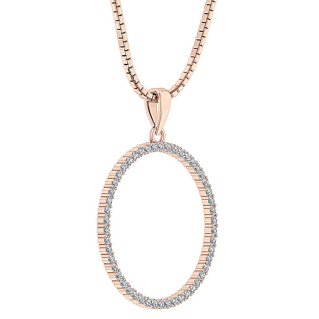 The Kairo Natural Diamond Appraisal 14k Solid White Gold Circle Pendant Necklace With Chain - Image 9