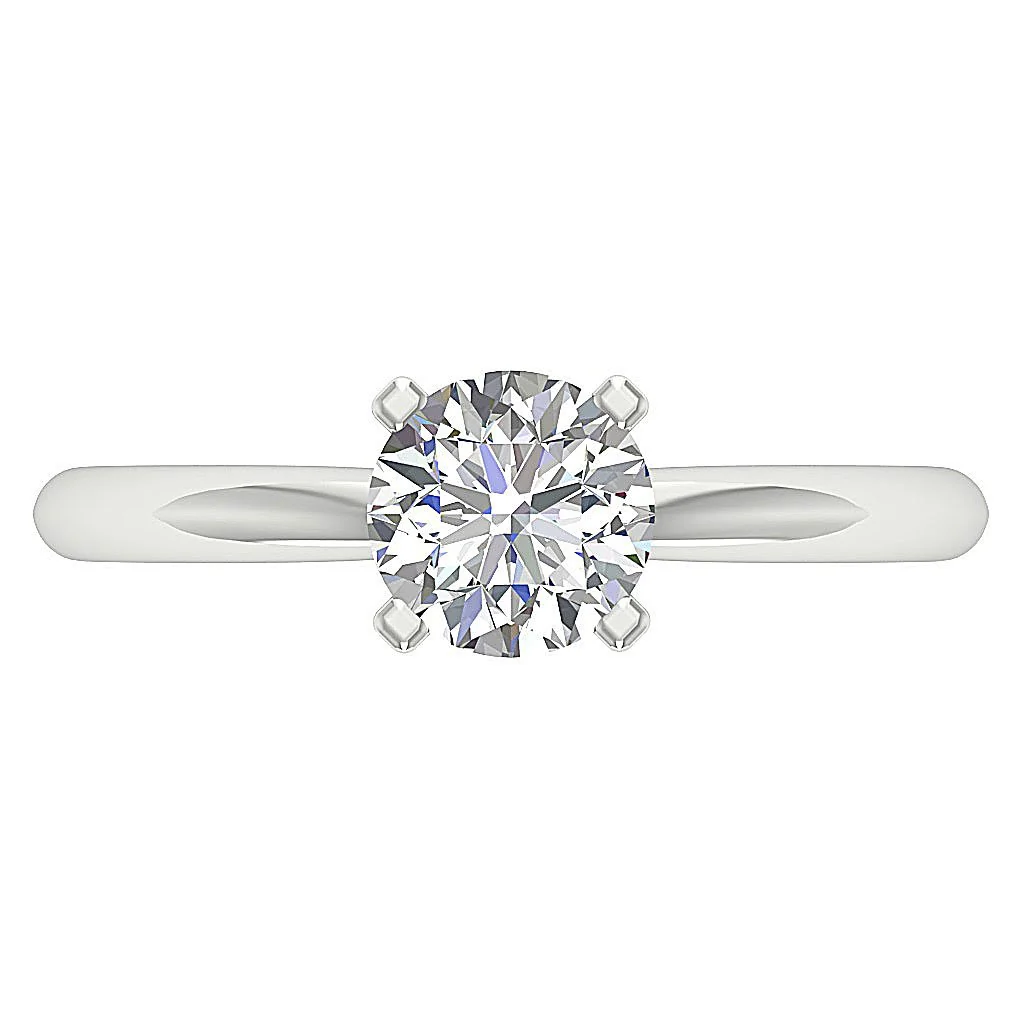 1.00 Carat Round Solitaire Diamond Engagement Ring in Solid Gold (G, I1/SI1) - Image 6