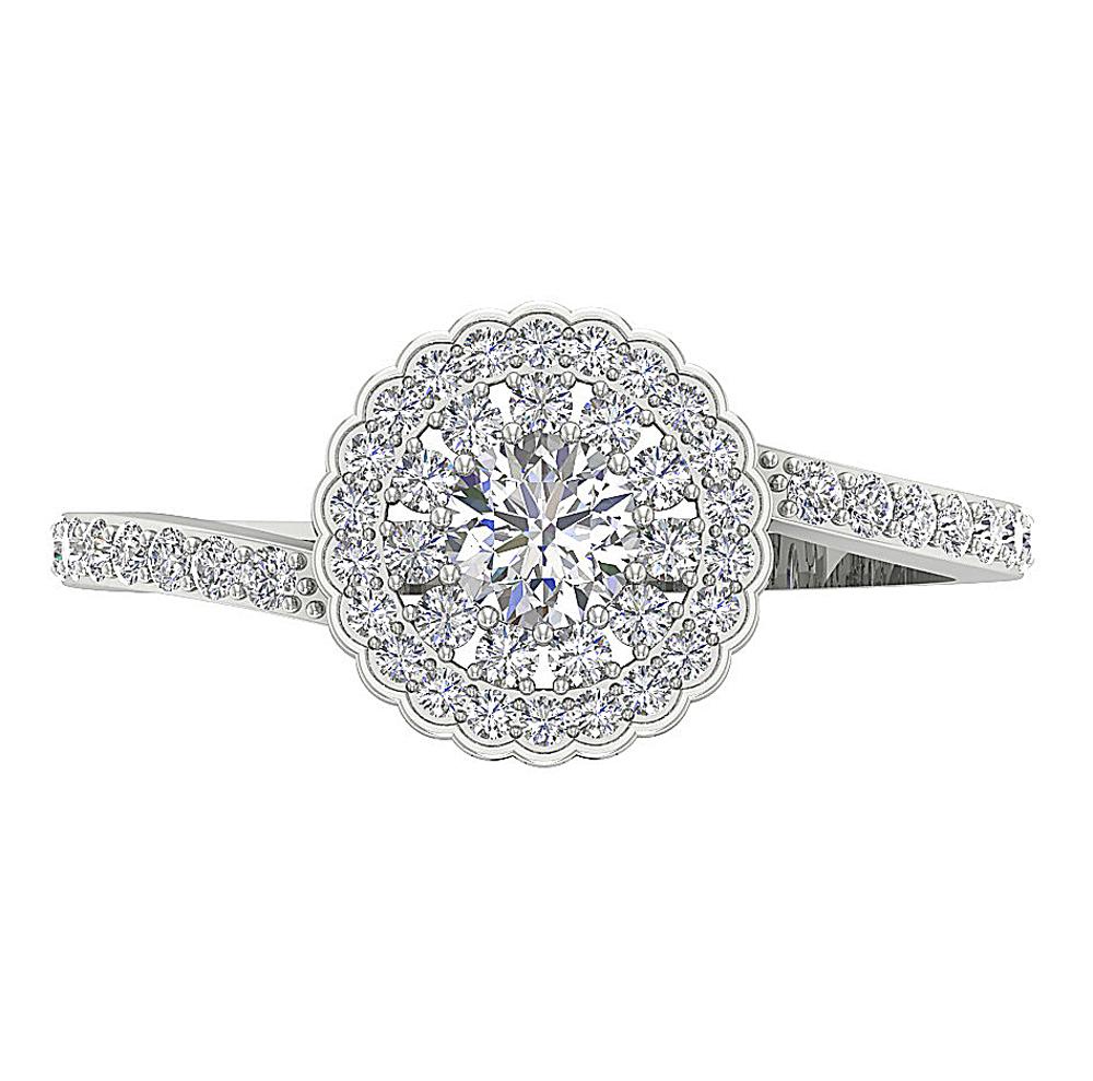 The Kaiya Gorgeous Natural Diamond Diamond Solitaire Ring Prong Set 14K Gold - Image 5