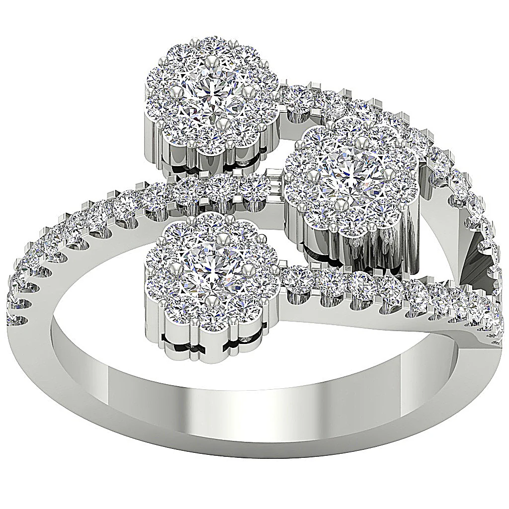 The Kaizen 14K White Yellow Rose Gold Natural Diamond Engagement Ring