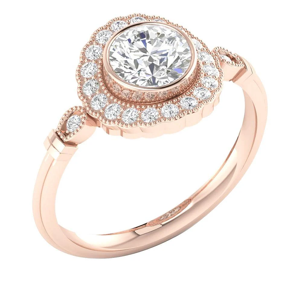 The Kamari 1 Ct Center Round Solitaire Diamond Engagement Ring 14K White Gold 11.80 mm - Image 2