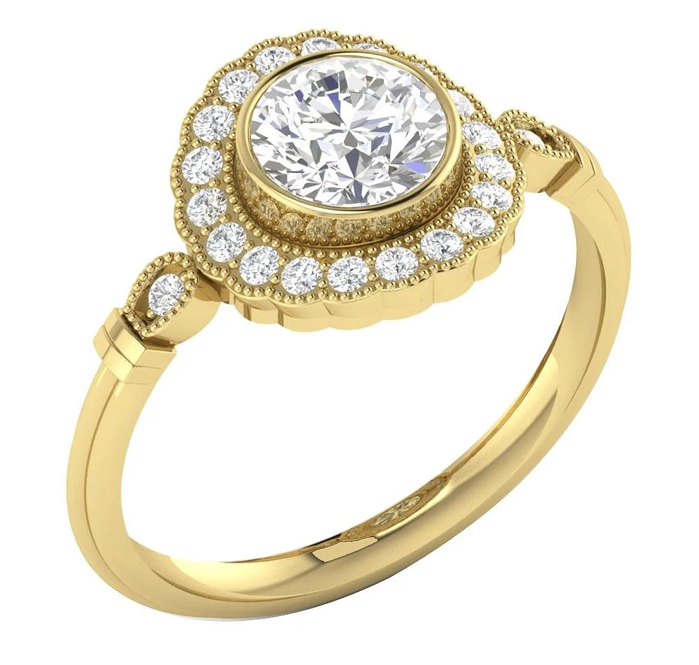 The Kamari 1 Ct Center Round Solitaire Diamond Engagement Ring 14K White Gold 11.80 mm - Image 3