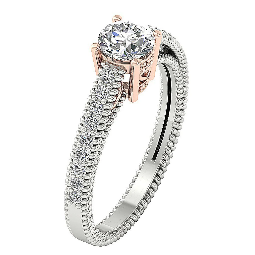 The Kameron Sparkly Round Brilliant Cut Diamond 14k Yellow Gold Solitaire Engagement Ring - Image 5