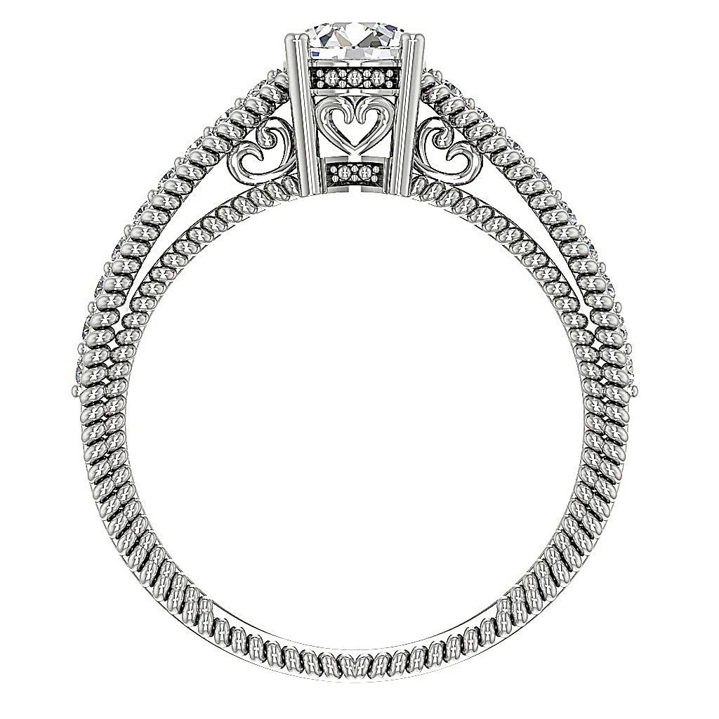 The Kameron Sparkly Round Brilliant Cut Diamond 14k Yellow Gold Solitaire Engagement Ring - Image 6