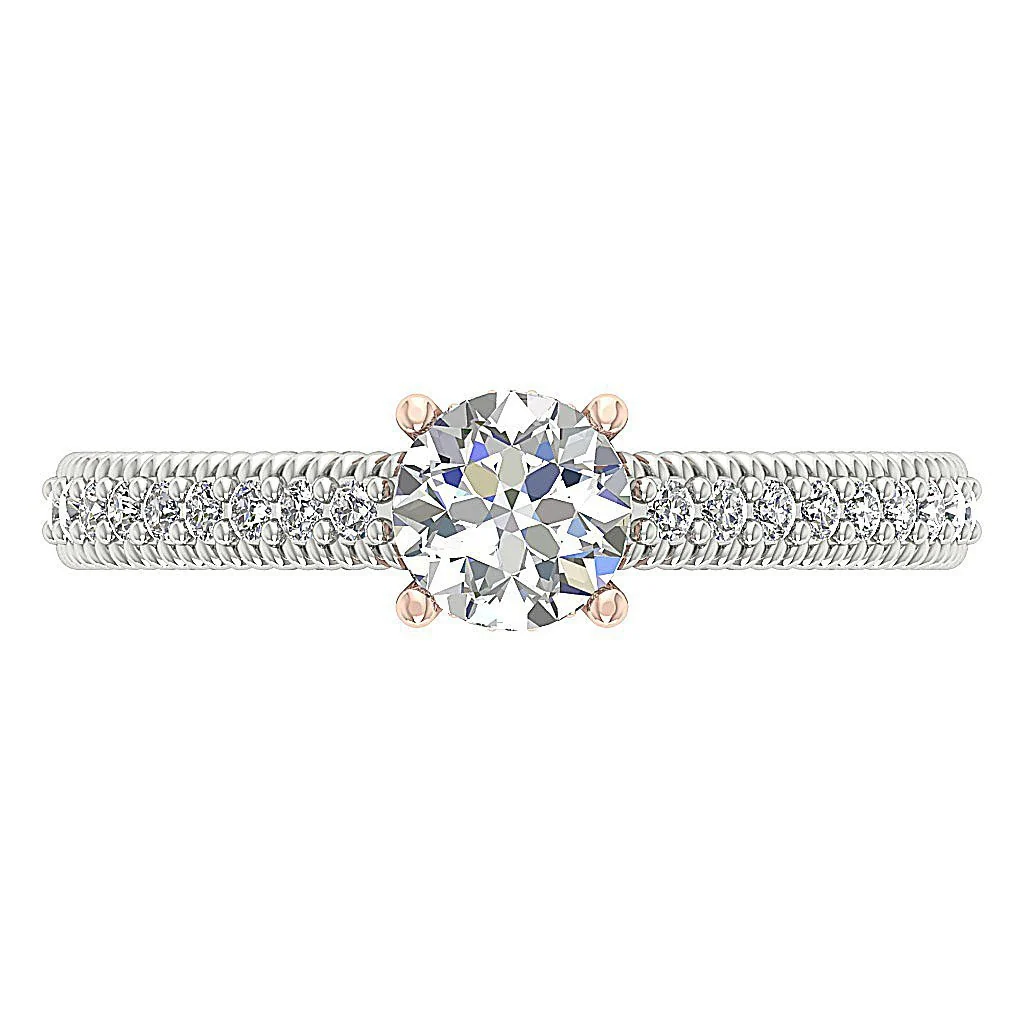 The Kameron Sparkly Round Brilliant Cut Diamond 14k Yellow Gold Solitaire Engagement Ring - Image 8