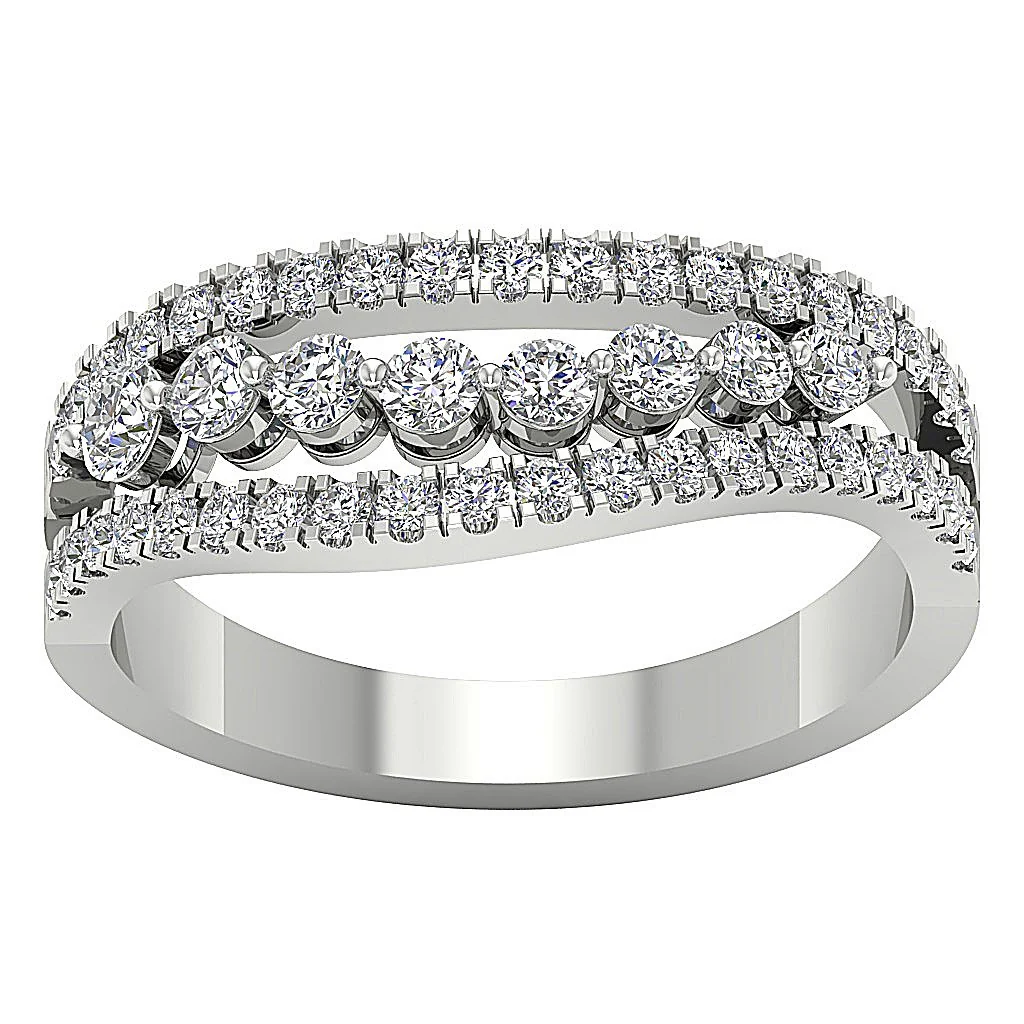 The Kamilah Classsic Engagement Ring Natural Diamond 14K White Yellow Rose 8.30 mm - Image 5