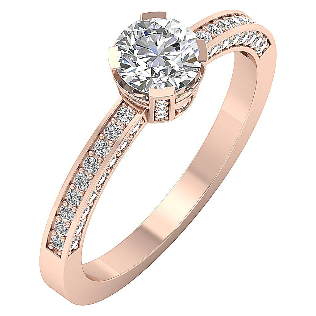 The Kanan Genuine Diamond 14K White Yellow Rose Gold Solitaire Ring Appraisal - Image 4