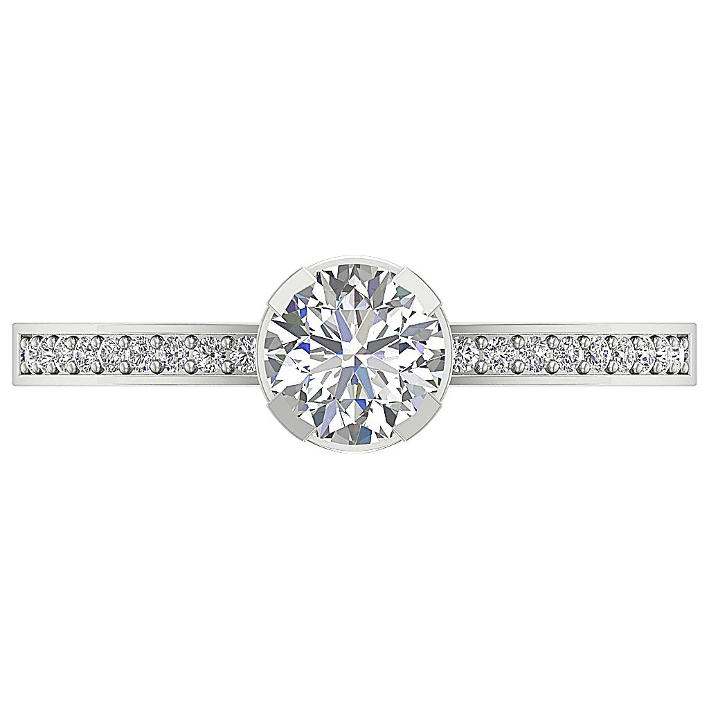 The Kanan Genuine Diamond 14K White Yellow Rose Gold Solitaire Ring Appraisal - Image 6