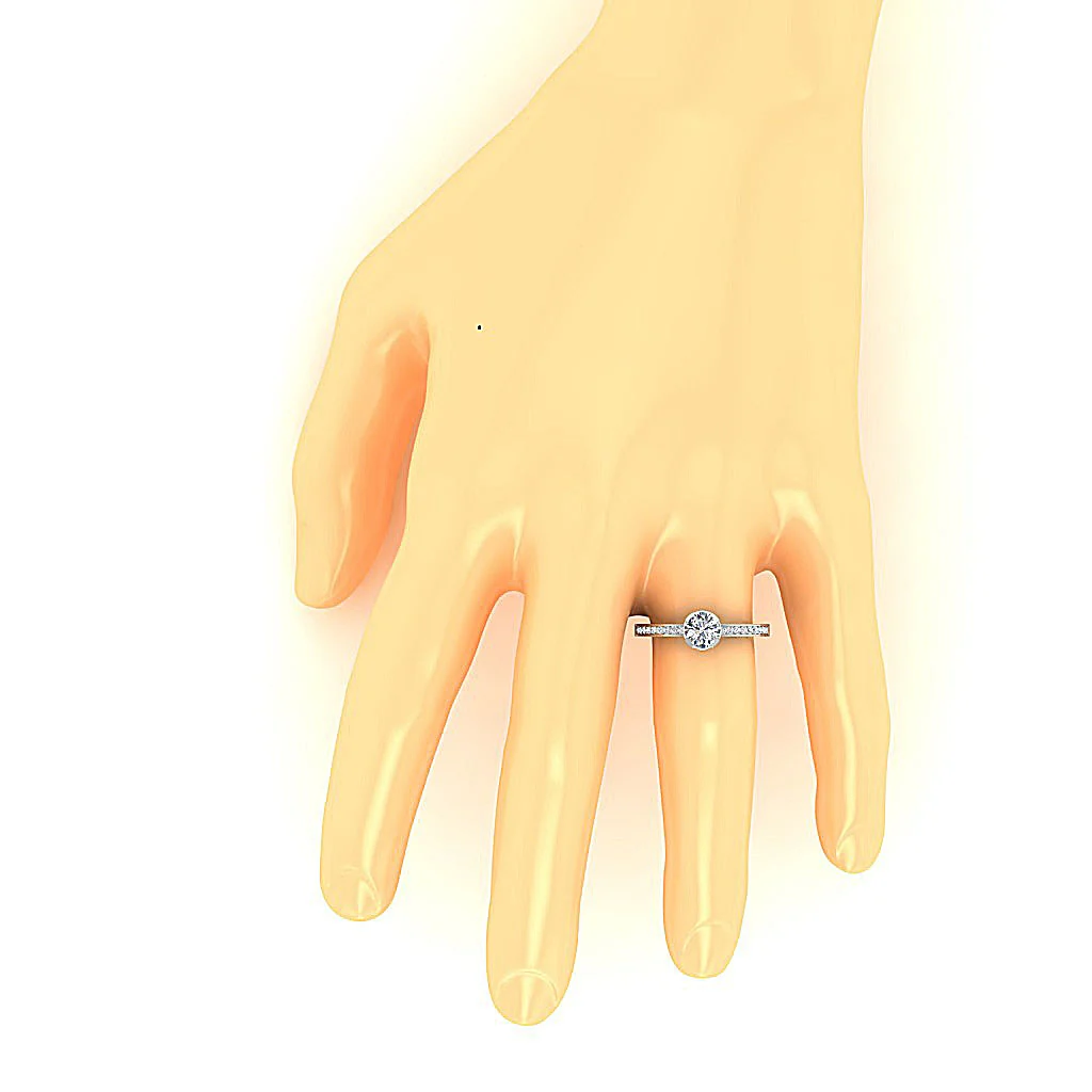 The Kanan Genuine Diamond 14K White Yellow Rose Gold Solitaire Ring Appraisal - Image 7