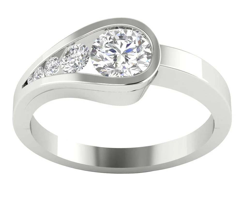 The Kara Journey Round Diamond 14K Solid Rose Gold Solitaire Engagement Ring - Image 5