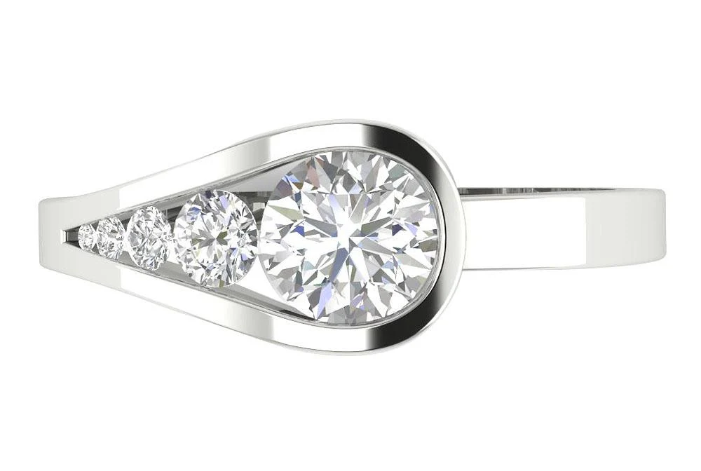 The Kara Journey Round Diamond 14K Solid Rose Gold Solitaire Engagement Ring - Image 6