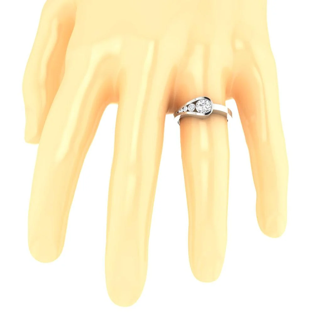 The Kara Journey Round Diamond 14K Solid Rose Gold Solitaire Engagement Ring - Image 7