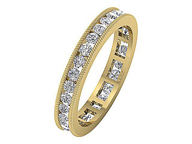The Karson Channel Set Round Brilliant Cut Diamond Full Eternity Ring For Women