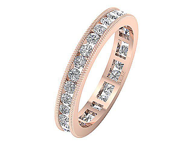 The Karson Channel Set Round Brilliant Cut Diamond Full Eternity Ring For Women - Image 3