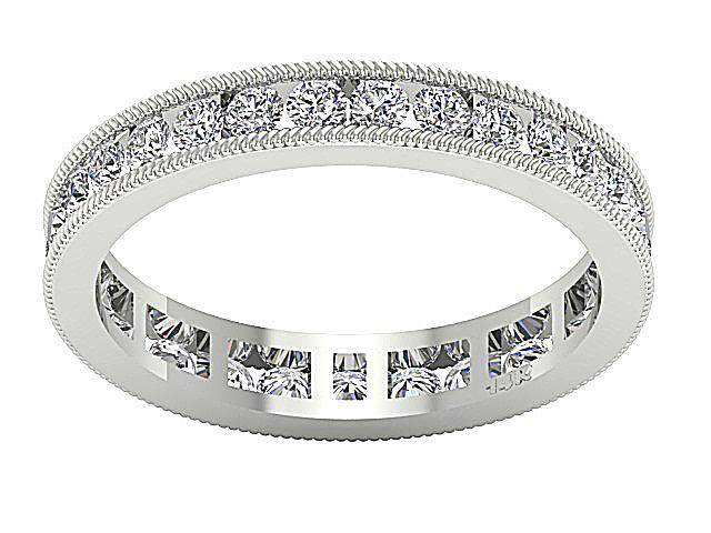The Karson Channel Set Round Brilliant Cut Diamond Full Eternity Ring For Women - Image 4