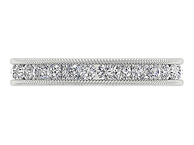 The Karson Channel Set Round Brilliant Cut Diamond Full Eternity Ring For Women - Image 6