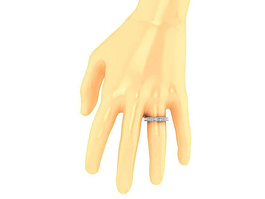 The Karson Channel Set Round Brilliant Cut Diamond Full Eternity Ring For Women - Image 7
