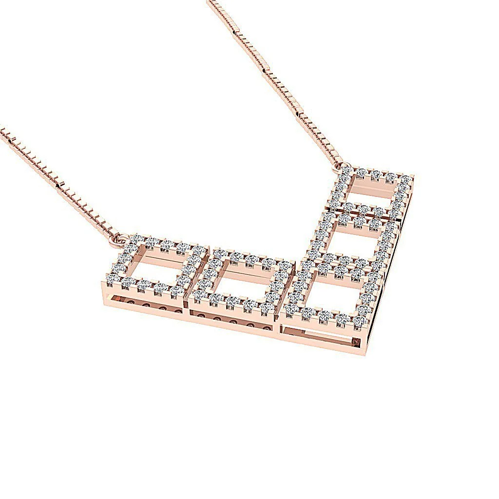 The Karter 14k White Gold Natural Diamond Prong Set Fashion Pendant With Chain - Image 9