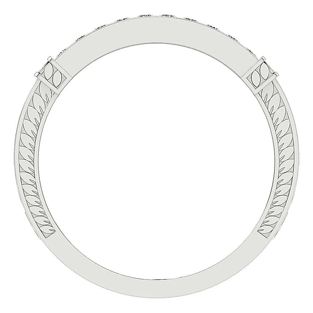 The Karter Designer White Gold Natural Diamond Wedding Anniversary Ring Channel Set - Image 5