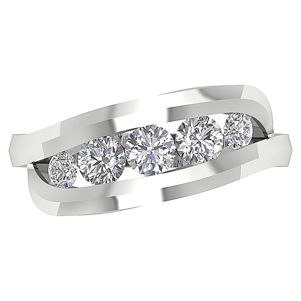 The Kasen 1.25 Carat Journey Round Diamond Engagement Ring 14K Rose Gold - Image 5