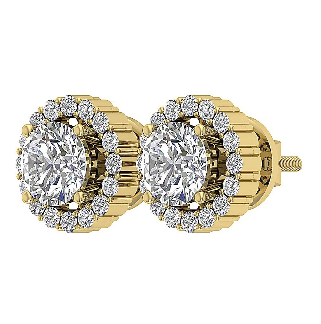 The Kash Classsic Removable Jacket Solitaire Stud Diamond Earring 14K Solid Gold - Image 10