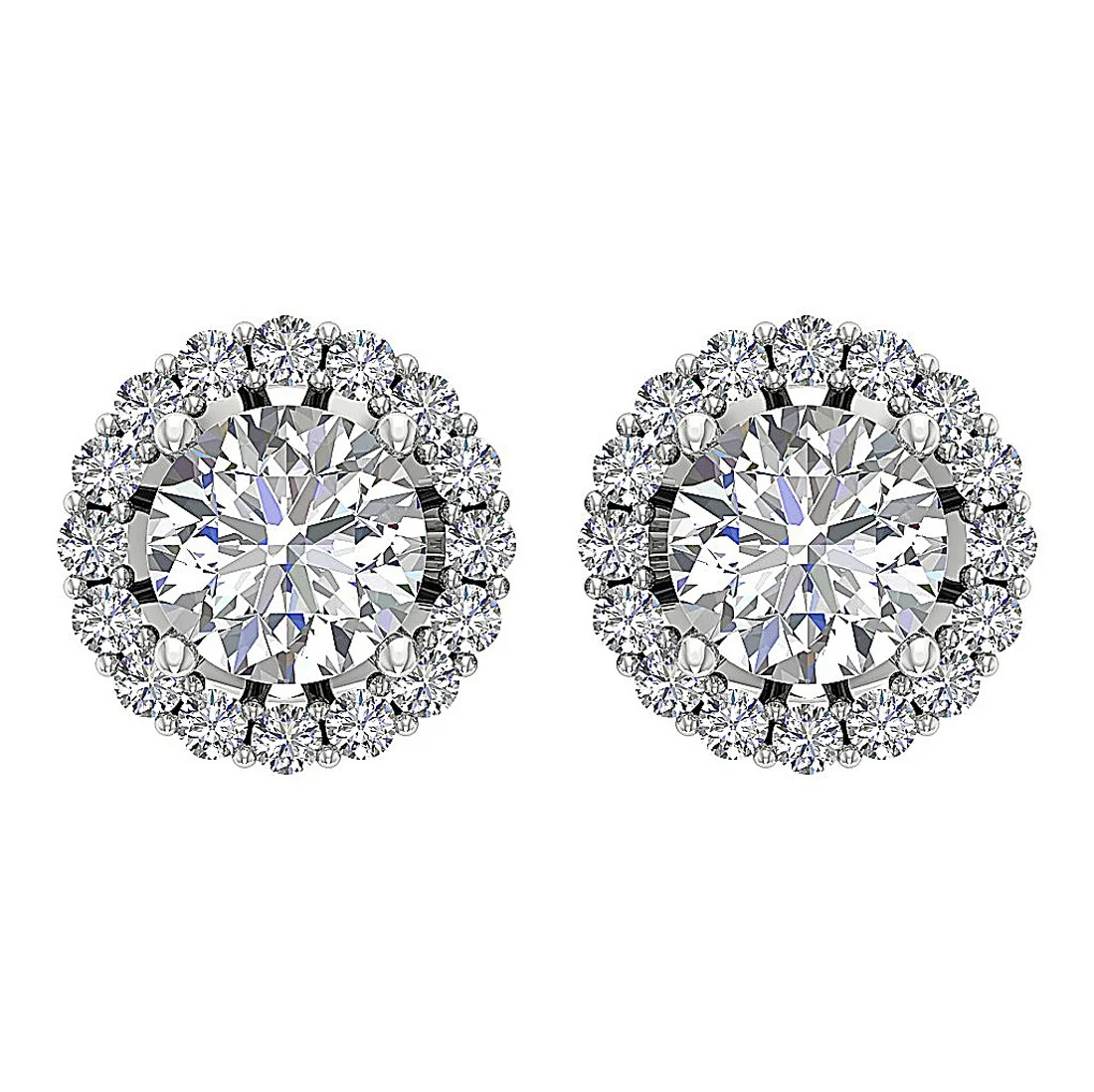 The Kash Classsic Removable Jacket Solitaire Stud Diamond Earring 14K Solid Gold - Image 3