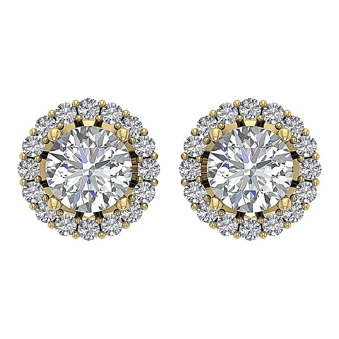 The Kash Classsic Removable Jacket Solitaire Stud Diamond Earring 14K Solid Gold - Image 6