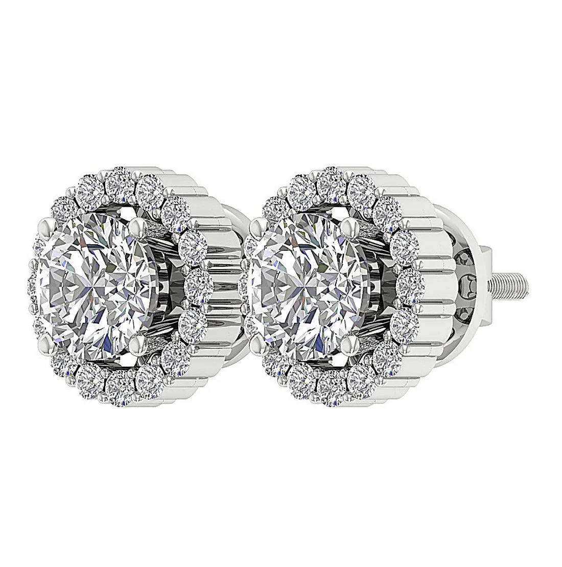The Kash Classsic Removable Jacket Solitaire Stud Diamond Earring 14K Solid Gold - Image 7
