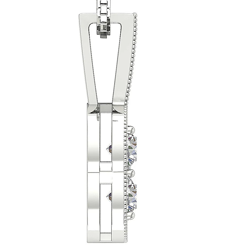 The Kash Round Diamond Forever 2 Stone Fashion Pendant - Image 4