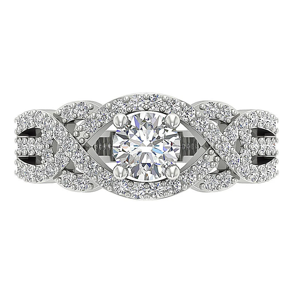 The Katelyn Genuine Diamond 14K Rose Gold Designer Solitaire Ring - Image 6