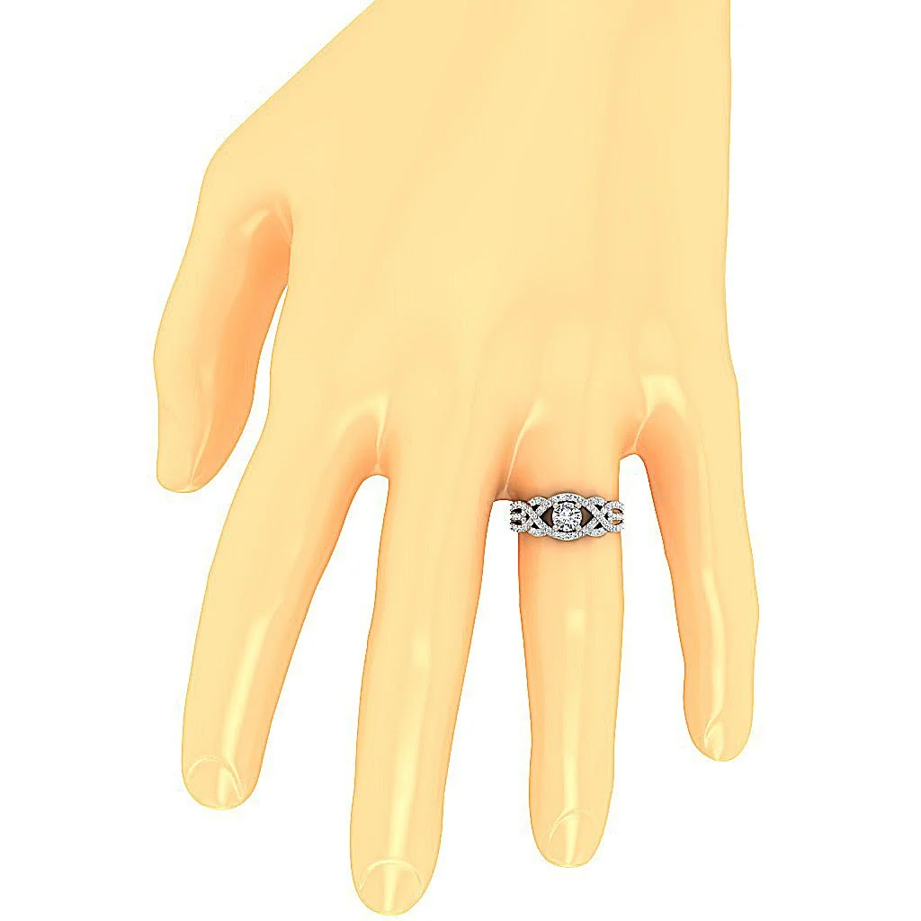 The Katelyn Genuine Diamond 14K Rose Gold Designer Solitaire Ring - Image 7