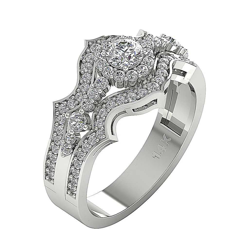 The Keaton Natural Diamond 14k Rose Gold Solitaire Anniversary Ring Prong Set - Image 2