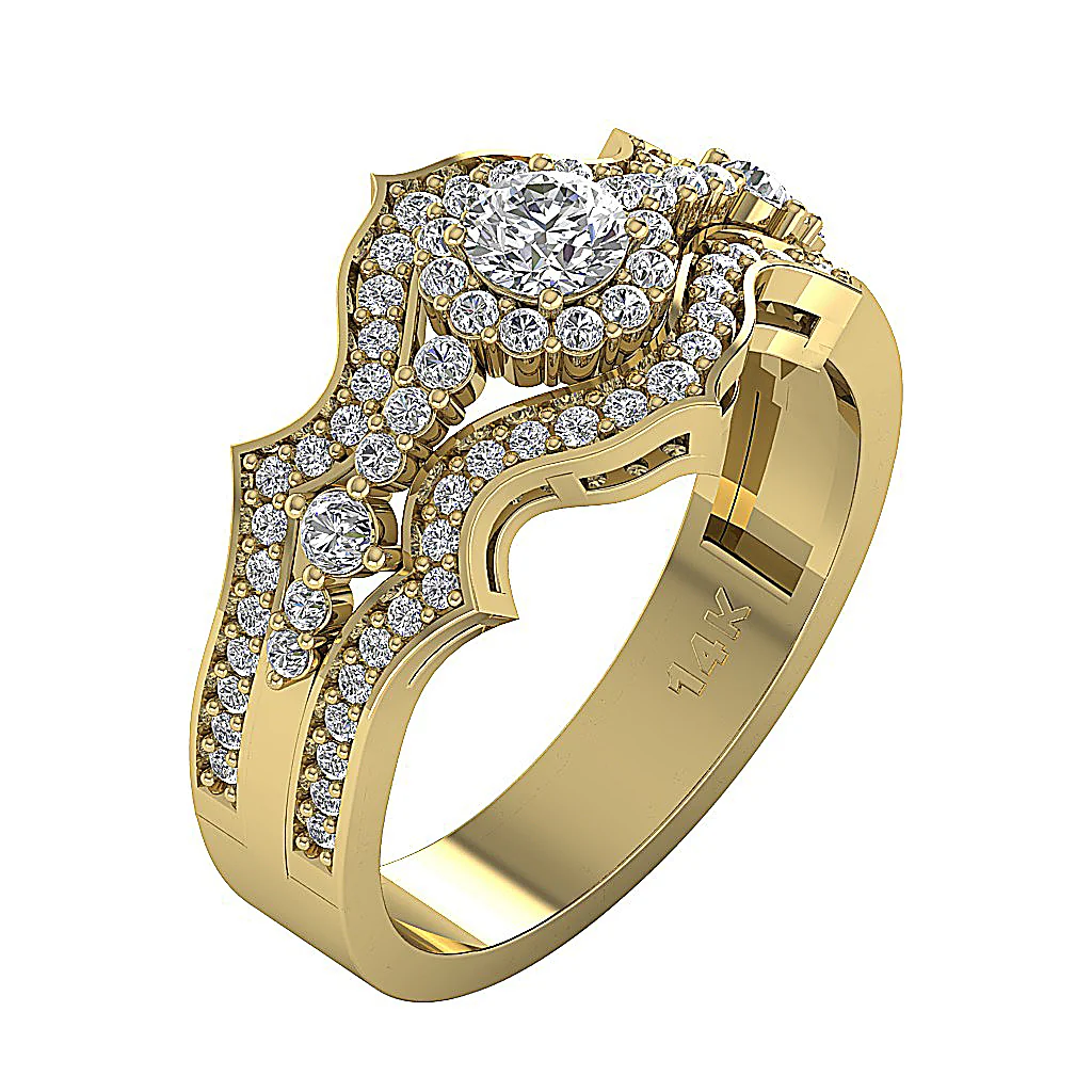 The Keaton Natural Diamond 14k Rose Gold Solitaire Anniversary Ring Prong Set - Image 3