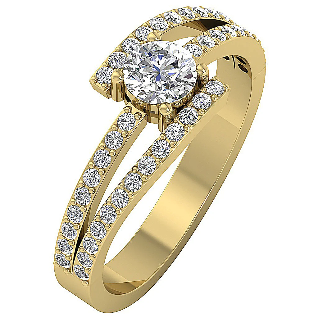 The Kelly 14K White Gold Natural Diamond Engagement Wedding Ring Prong Setting - Image 2