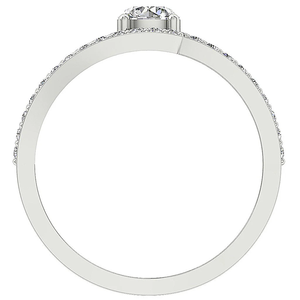 The Kelly 14K White Gold Natural Diamond Engagement Wedding Ring Prong Setting - Image 5
