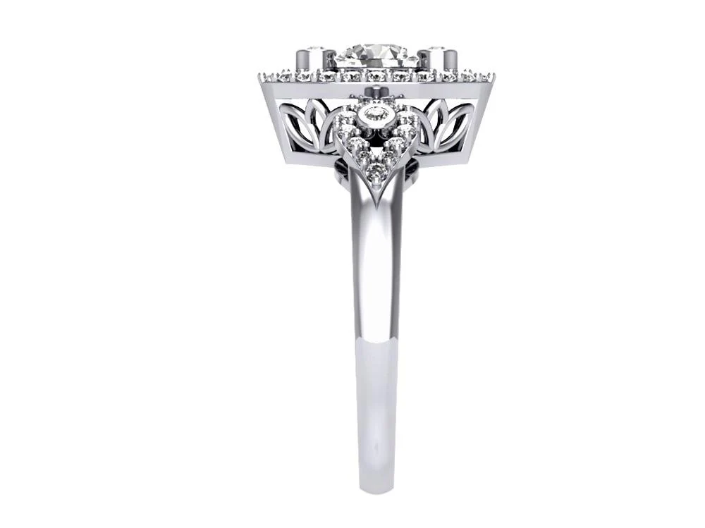 The Kelvin Excellent Natural Diamond Solitaire Wedding Ring 14K Solid Gold 13.45 mm - Image 2