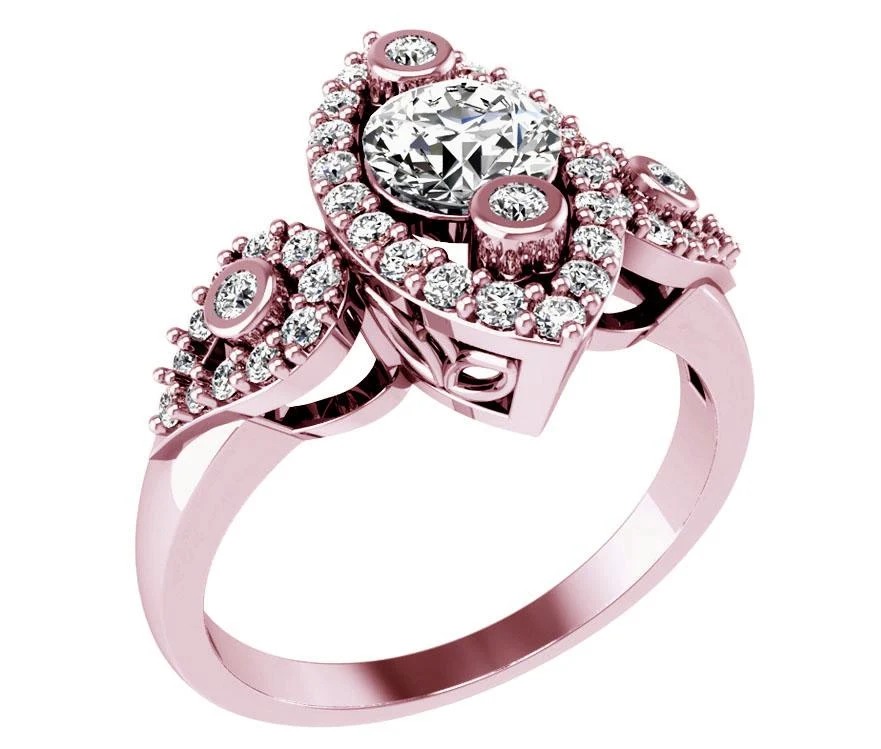The Kelvin Excellent Natural Diamond Solitaire Wedding Ring 14K Solid Gold 13.45 mm - Image 3