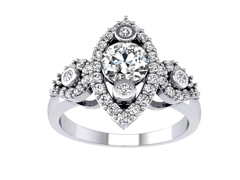 The Kelvin Excellent Natural Diamond Solitaire Wedding Ring 14K Solid Gold 13.45 mm - Image 4