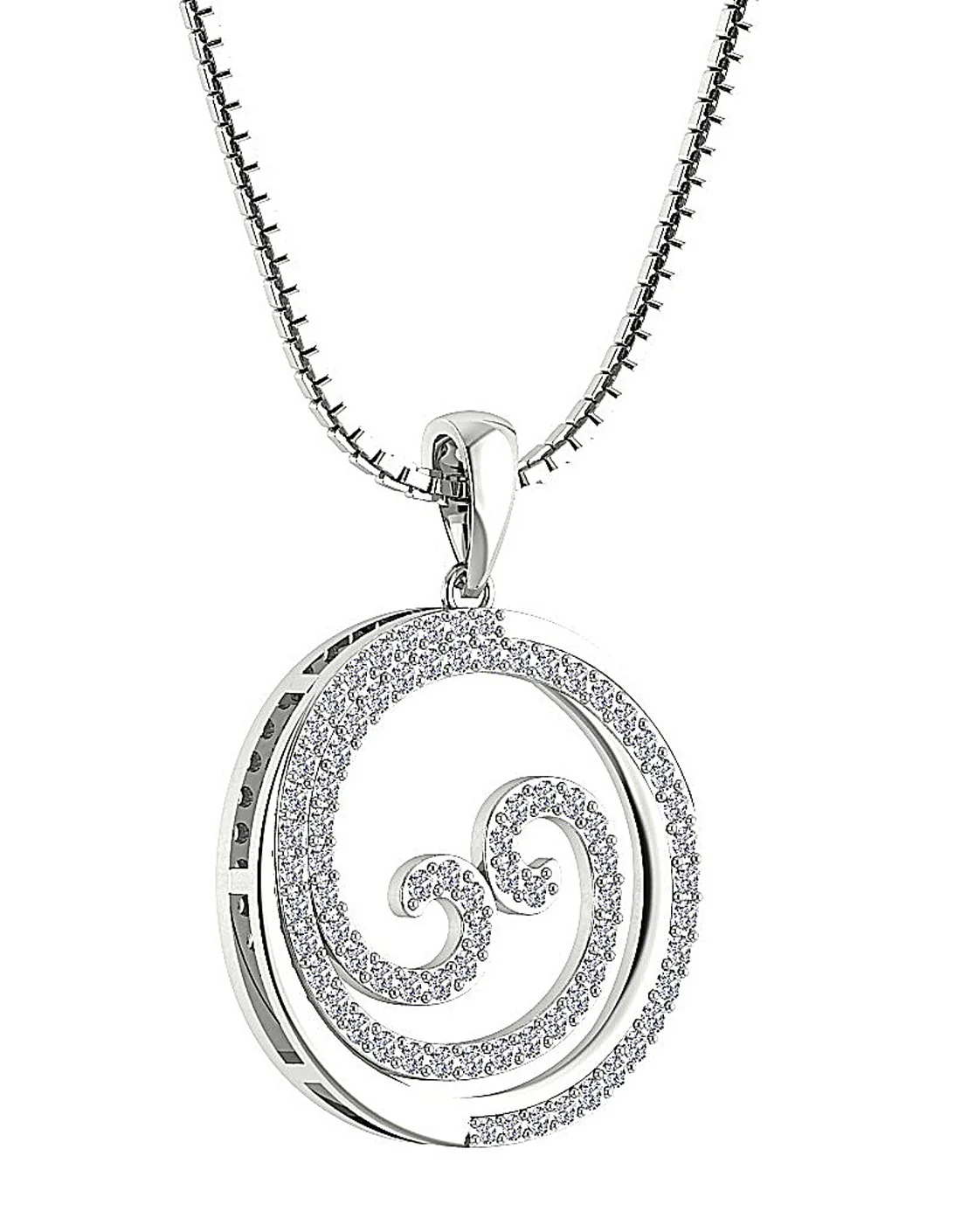 The Kevin Genuine Diamond 14K Solid Gold Prong Set Circle Pendant Necklace For Her - Image 7
