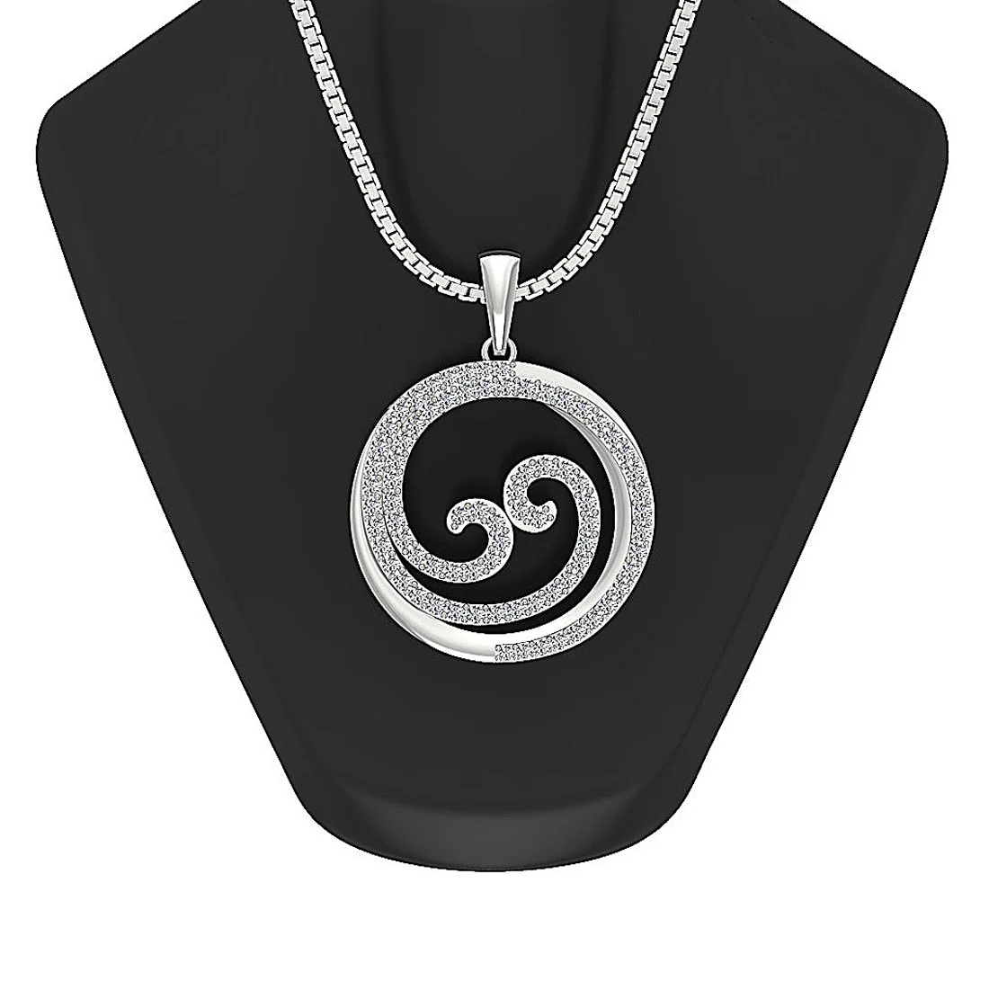 The Kevin Genuine Diamond 14K Solid Gold Prong Set Circle Pendant Necklace For Her - Image 8